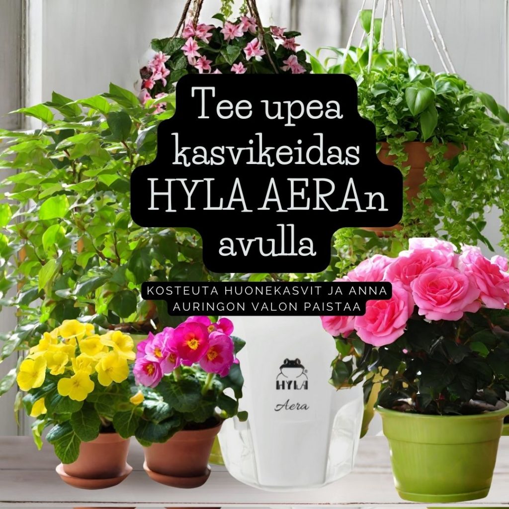 Kasvien ja kukkien kosteutus ilmanraikastimella